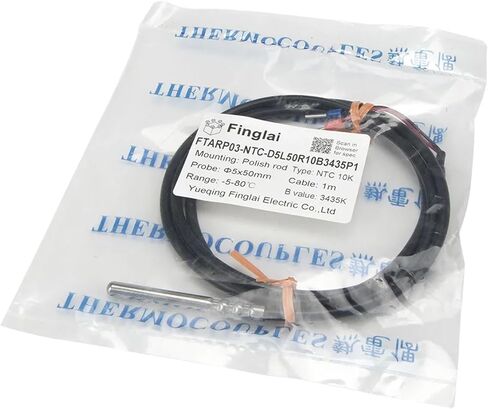 FTARP03 NTC 1m PVC كابل الفولاذ المقاوم للصدأ مسبار مقاوم للماء 10K 3K المقاومة RTD مستشعر درجة الحرارة (10K 3950 B 5x50mm pb) in Kuwait