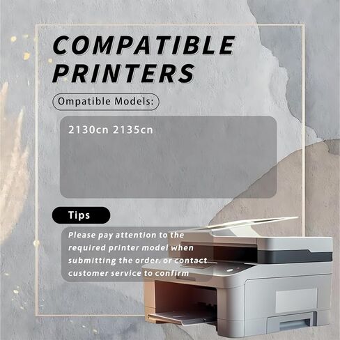 خراطيش حبر FM064 متوافقة مع طابعات Dell 2130cn 2135cn، الطباعة المكتبية سهلة الوضوح وسلسة (4 عبوات BK/C/M/Y) in Kuwait