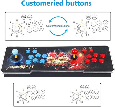 【26800 Games in 1】 Arcade Game Console ,Pandora Treasure 3D Double Stick,26800 Classic Arcade Game,Search Games, Support 3D Games,Favorite List, 4 Players Online Game,1280X720 Full HD Video Game in Kuwait