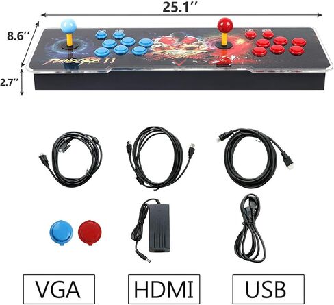 【26800 Games in 1】 Arcade Game Console ,Pandora Treasure 3D Double Stick,26800 Classic Arcade Game,Search Games, Support 3D Games,Favorite List, 4 Players Online Game,1280X720 Full HD Video Game in Kuwait