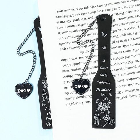 Good Girl Spicy Bookmarks Gift - Dark Romance Stainless Steel Bookmarks for Women Book Lovers on Graduation Birthday Christmas Valentine's Day (Black 2pcs) in Saudi Arabia