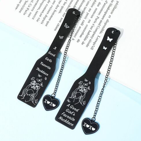 Good Girl Spicy Bookmarks Gift - Dark Romance Stainless Steel Bookmarks for Women Book Lovers on Graduation Birthday Christmas Valentine's Day (Black 2pcs) in Saudi Arabia