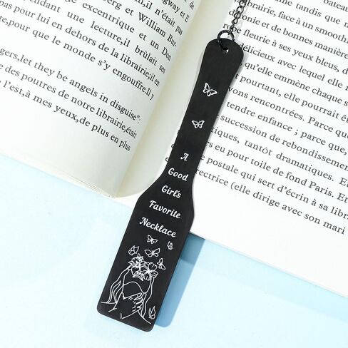Good Girl Spicy Bookmarks Gift - Dark Romance Stainless Steel Bookmarks for Women Book Lovers on Graduation Birthday Christmas Valentine's Day (Black 2pcs) in Saudi Arabia
