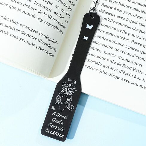 Good Girl Spicy Bookmarks Gift - Dark Romance Stainless Steel Bookmarks for Women Book Lovers on Graduation Birthday Christmas Valentine's Day (Black 2pcs) in Saudi Arabia