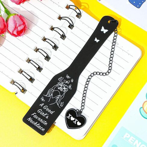 Good Girl Spicy Bookmarks Gift - Dark Romance Stainless Steel Bookmarks for Women Book Lovers on Graduation Birthday Christmas Valentine's Day (Black 2pcs) in Saudi Arabia