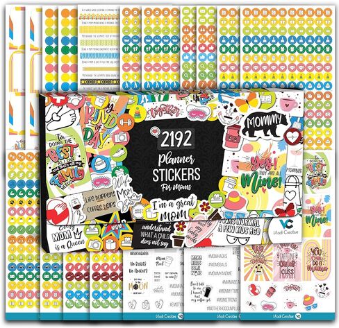 2210 Small Icon Productivity Planner Stickers - Mini Icons Value Pack - Planner Accessories by Vladi Creative in Kuwait