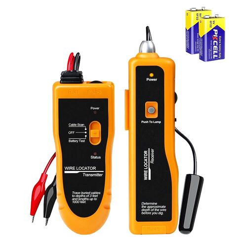 F02 Underground Wire Locator, Hidden Wire Tracer, Buried Break Cable Tester for Electric Pet Dog Fence Wire Tracker, Irrigation Control Sprinkler Valve Finder, Depth 2-3FT, Length 1000FT in Kuwait