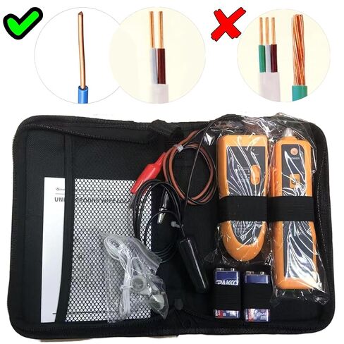 F02 Underground Wire Locator, Hidden Wire Tracer, Buried Break Cable Tester for Electric Pet Dog Fence Wire Tracker, Irrigation Control Sprinkler Valve Finder, Depth 2-3FT, Length 1000FT in Kuwait