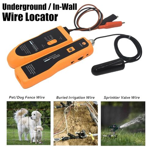 F02 Underground Wire Locator, Hidden Wire Tracer, Buried Break Cable Tester for Electric Pet Dog Fence Wire Tracker, Irrigation Control Sprinkler Valve Finder, Depth 2-3FT, Length 1000FT in Kuwait