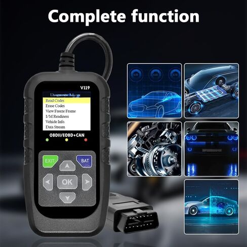 Car OBD2 Scanner Diagnostic Tool, Code Reader, Voltage Tester, Check Engine Light Fault Code, OBD2/EOBD for OBDII Protocol Car & Truck Since 1996+ in Saudi Arabia