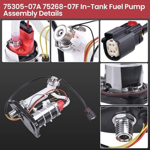 75305-07A 75268-07F In-Tank Fuel Pump Assembly Fits for Harley Davidson Sportster 1200 883, Forty-Eight, Iron 1200 883, Seventy-Two, XR1200 XL1200 XL883 (2007-2019) in Kuwait