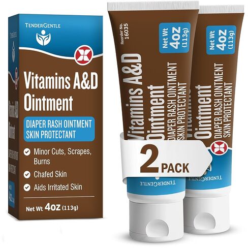 Vitamin A&D Ointment for Baby Diaper Rashes - Pack of 2-4 oz of A and D Ointment for Adults, Seniors, and Babies in Saudi Arabia