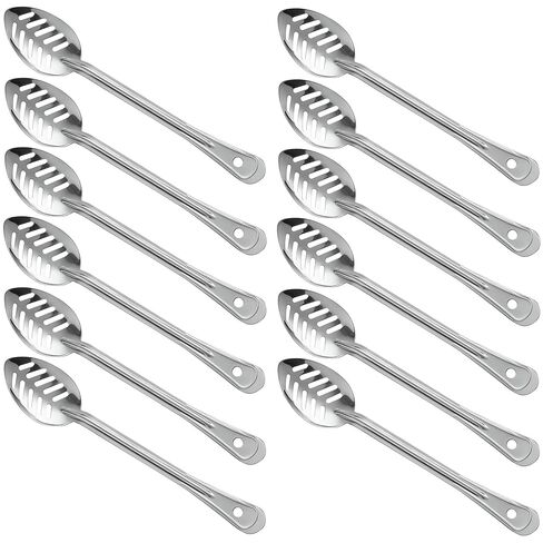 OCS Parts Professional Series Slotted Basting Spoon | 11-Inch | Stainless Steel Stirring and Basting Spoon for Home and Commercial Kitchens | Perfectly Drains Liquid and Sauces in Kuwait