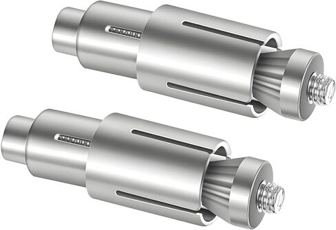 2-Pack Motorcycle Bar End Mounting Screw Set - Universal 13mm-24mm Handlebar Expansion Bolts for 7/8" Handlebars - Fits End Caps/Sliders/Mirrors (Silver, M6 Thread) in Saudi Arabia