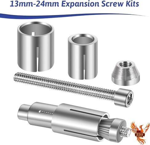 2-Pack Motorcycle Bar End Mounting Screw Set - Universal 13mm-24mm Handlebar Expansion Bolts for 7/8" Handlebars - Fits End Caps/Sliders/Mirrors (Silver, M6 Thread) in Saudi Arabia