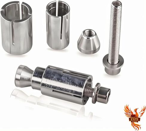 2-Pack Motorcycle Bar End Mounting Screw Set - Universal 13mm-24mm Handlebar Expansion Bolts for 7/8" Handlebars - Fits End Caps/Sliders/Mirrors (Silver, M6 Thread) in Saudi Arabia
