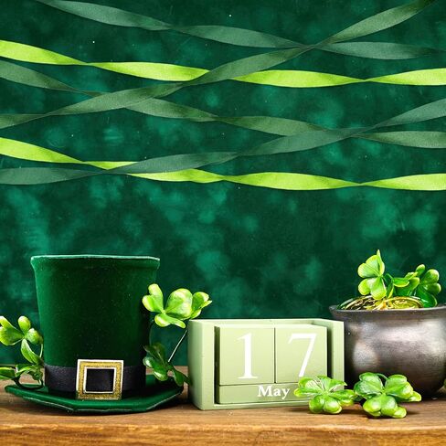 6 Rolls Green Streamers Green Crepe Paper Wide Paper Streamers Party Supplies for Wedding Birthday Party Decorations and DIY Craft Supplies 1.8 Inch × 82 Ft/Roll in Kuwait