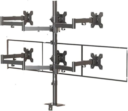 Monitor stand with dual-port rotating and lifting mechanical arm(Straight arm style) in Saudi Arabia