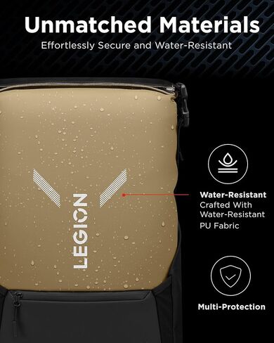 Lenovo Legion Gaming Laptop Backpack GB500, Expandable Capacity up to 25L, Fits 16-inch Laptops, Water Resistant in Saudi Arabia