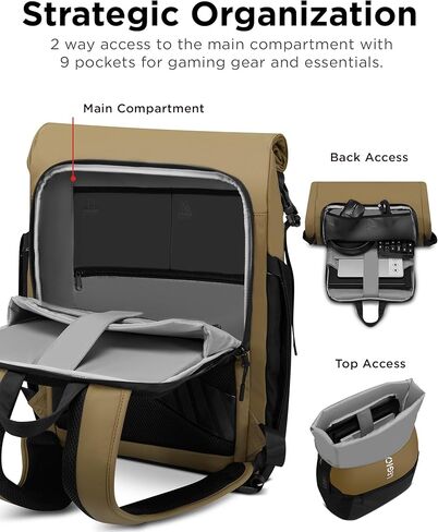 Lenovo Legion Gaming Laptop Backpack GB500, Expandable Capacity up to 25L, Fits 16-inch Laptops, Water Resistant in Saudi Arabia