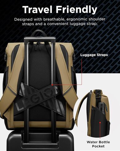 Lenovo Legion Gaming Laptop Backpack GB500, Expandable Capacity up to 25L, Fits 16-inch Laptops, Water Resistant in Saudi Arabia