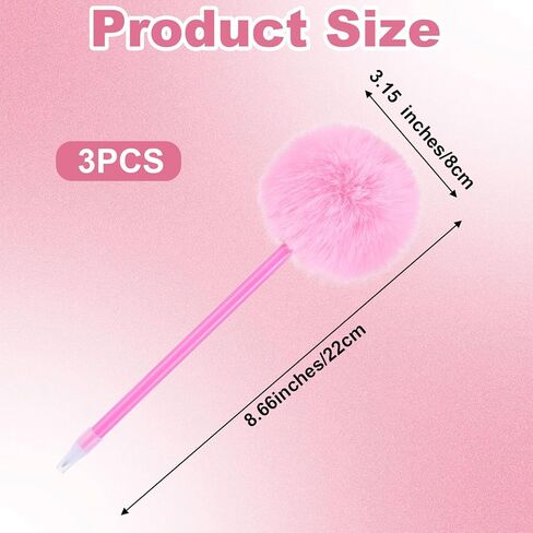 3 Pcs Pink Ballpoint Pens in Kuwait