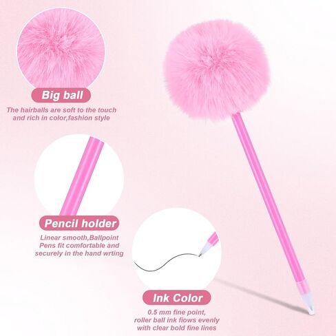 3 Pcs Pink Ballpoint Pens in Kuwait