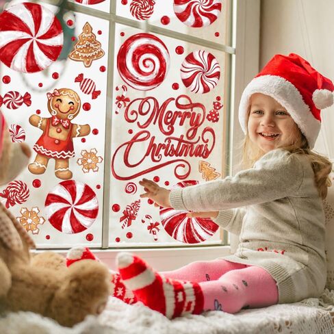 9 Sheets Valentines Window Cling, Double-Sided Valentine's Day Animals Window Stickers Red Pink Love Heart Window Decals for Home School Birthday Wedding Glass Window Decor Party Favors in Saudi Arabia