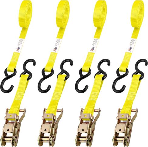 Ratchet Tie Down Straps (4 Pack) - 3,306lb Max Break Strength incl. (4) Heavy Duty Rachet Tie Downs with Hooks & Handles Best for Moving Securing Cargo (Purple, 12 FT) in Saudi Arabia
