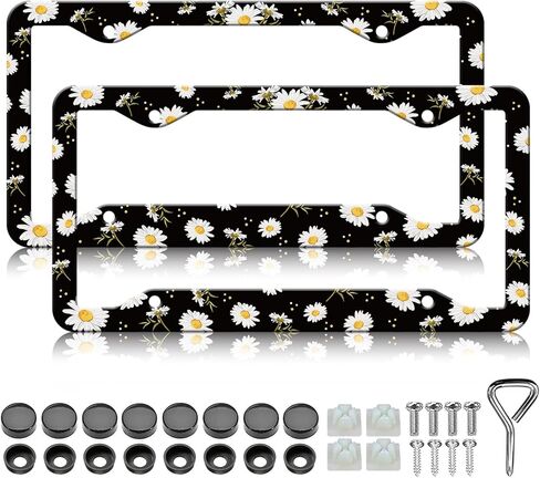 Bigfoot License Plate Frames - 2 Pack Bigfoot Forest Tree License Plate Holder,Aluminum Metal Rust-Proof Waterproof Car Decorative Tag Frames for Standard US Canada 12x6 Inch in Saudi Arabia