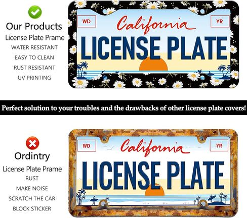 Bigfoot License Plate Frames - 2 Pack Bigfoot Forest Tree License Plate Holder,Aluminum Metal Rust-Proof Waterproof Car Decorative Tag Frames for Standard US Canada 12x6 Inch in Saudi Arabia