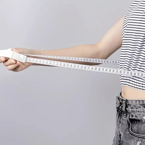 Compact Plastic Fitnessape Measure -Easy-to-Use Body Circumference MeasurincTool for Arms, Legs, Waist & Chest - Portable Soft Ruler for Students & Home Use. in Saudi Arabia