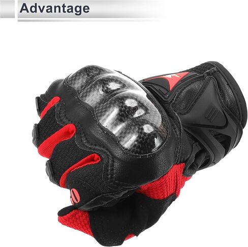 1 Pair Motorcycle Gloves Spring Summer Breathable Smartphone Touch L Red Nylon in Saudi Arabia