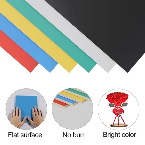 8 Pack Pre-Painted Colored Plywood Sheets,16.5" x 11.7" x 1/8 (3mm), 8 Colors Mixed Basswood,Ideal for Laser Cutting, Engraving, DIY Crafts, Ornaments, Models Making in Kuwait