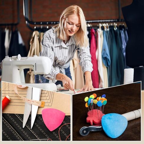 8PCs Triangle Sewing Chalk, Fabric Chalk Markers for Tailors, Sewing Supplies, Ideal for Fabric, Leathers, Cotton, Suede, Ideal Sewing Marking Tools (8PCs) in Saudi Arabia