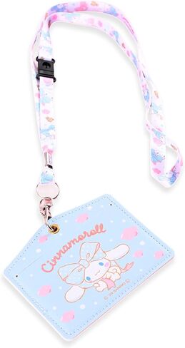 حامل شارة الهوية Kuormi-Bunny & Cinnamon-Roll مع حزام للرقبة - حافظة صور Kawaii مع حبل قابل للفصل، PVC متين يحمي بطاقات الهوية، نافذة شفافة لسهولة عرض حامل بطاقة الهوية (لفة القرفة) in Kuwait