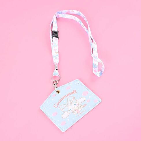 حامل شارة الهوية Kuormi-Bunny & Cinnamon-Roll مع حزام للرقبة - حافظة صور Kawaii مع حبل قابل للفصل، PVC متين يحمي بطاقات الهوية، نافذة شفافة لسهولة عرض حامل بطاقة الهوية (لفة القرفة) in Kuwait