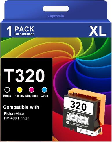 خراطيش حبر T320 320 مُعاد تصنيعها لحبر Epson 320XL 320P لطابعة PictureMate PM-400 (BK/C/M/Y/K-BCS) in Kuwait