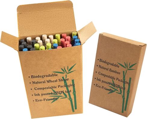 jinfusi Wheat Straw Pens(30 Pack),Eco Friendly Cork and Recycled Ballpoint Writing Black Ink Sustainable Products Set Pens or Journaling in Saudi Arabia