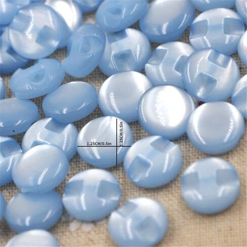 50pcs 12.5mm Resin Shirt Buttons Pearl Buttons Sewing Accessories DIY Crafts (50pcs,White) in Saudi Arabia