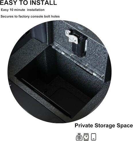 Center Console Gun Safe Vault - KEREN Vehicle Safe Vault Compatible with Toyota Grandhighlander 2024-2026, Anti-Theft High Security Armrest Lock Box with Biometric Fingerprint Lock with Backup Key. in Saudi Arabia