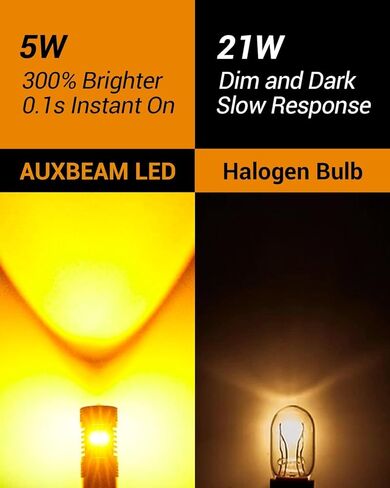Auxbeam 7443 LED Bulbs 7443 Switchback LED Bulbs T20 7444 7444NA LED Bulb White and Amber Dual Color LED Bulb with Projector for Turn Signal Lights DRL Parking Lights May Need Resistors in Kuwait