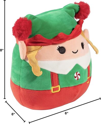 Squishmallows 8" Bartie The Christmas Elf - Official Kellytoy Holiday Plush - Soft and Squishy Stuffed Animal Toy - Great Gift for Kids, Boys, & Girls in Saudi Arabia