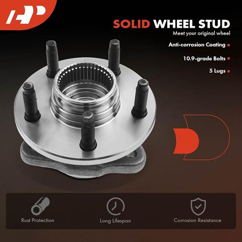 A-Premium 2 × محمل العجلة الأمامية ومجموعة المحور مع 5 عروة متوافقة مع Ford Ranger 1998-2000 وMazda B3000 1998-2000، B4000 1998-2000، الدفع الرباعي وعجلتين ABS فقط in Saudi Arabia