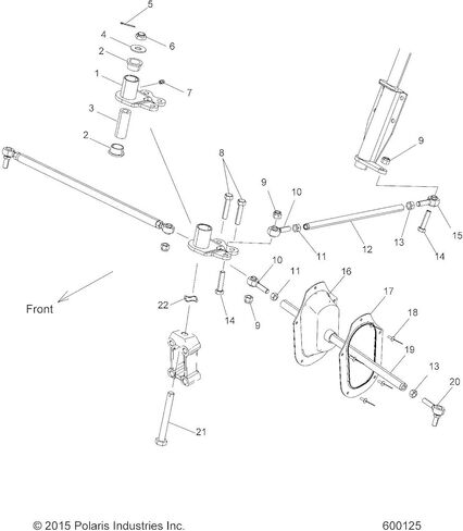 Polaris Snowmobile Rod End, Left, Genuine OEM Part 7060166, Qty 1 in Saudi Arabia