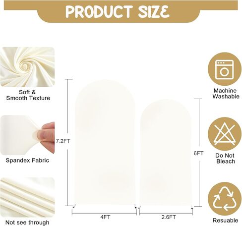 أغطية خلفية القوس الأخضر من Hunter - 7.2 قدم، 6 أقدام سباندكس مناسبة لقوس الزفاف وأغطية خلفية قوس كيارا لتزيين حفلات الزفاف وأعياد الميلاد in Kuwait