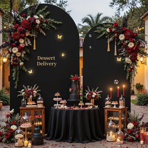 Yellow Arch Backdrop Covers - 7.2FT, 6FT Spandex Fitted Wedding Arch Stand Covers Round Top Chiara Arch Backdrop Cover for Wedding Birthday Party Decoration in Saudi Arabia