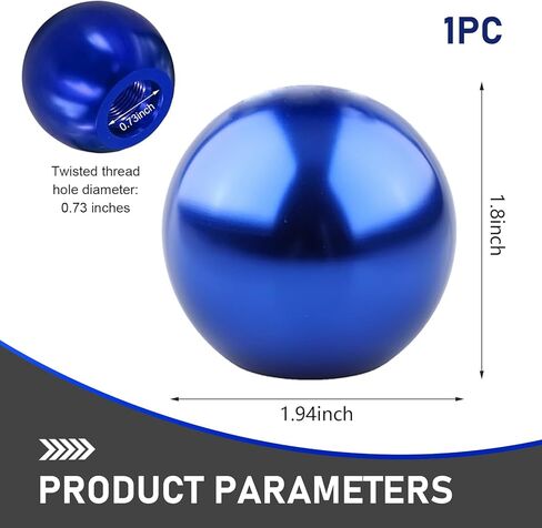 Car Ball Shifter Knob, Scratch-Resistant 5 Speed Metal Stick Shift Knob, Automotive Modification Gear Shift Ball Accessories, Universal for Most Cars (Red) in Saudi Arabia