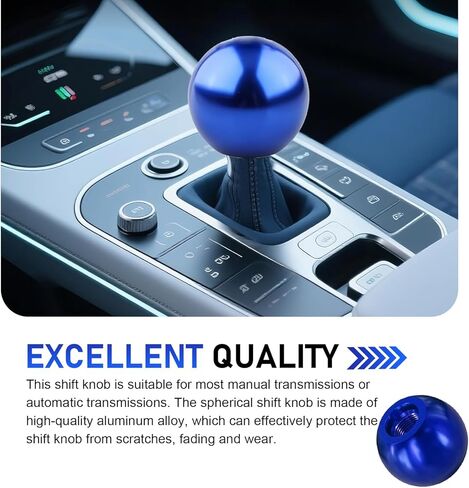 Car Ball Shifter Knob, Scratch-Resistant 5 Speed Metal Stick Shift Knob, Automotive Modification Gear Shift Ball Accessories, Universal for Most Cars (Red) in Saudi Arabia