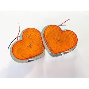 JDM 2 قطعة علامة جانبية على شكل قلب كهرماني/ملحق/إضاءة LED/إشارة انعطاف in Kuwait